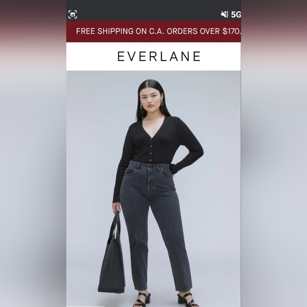 Everlane Women's High Rise Jeans - Black
